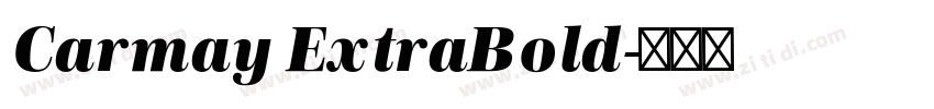 Carmay ExtraBold字体转换